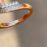 Pandora  14k Rose Gold Plated Princess Wishbone Ring   Photo 2