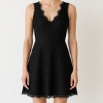 Joie  Nikolina Black Lace Sleeveless Mini Dress XS – V-Neck A-Line Cocktail Party Photo 3