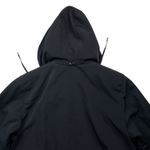 Gallery  Rain Coat Jacket Womens XL Black Hooded Full Zip Photo 11