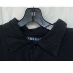 DRILL 100% Linen Button Down Shirt Black Short Sleeve XL Lightweight Lagenlook Photo 1