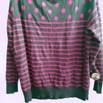 Torrid  style 10681129 Polka Dot Striped Sweater in gray and pink size 2 (2X). Photo 2