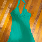 See You Monday Green Halter Backless Dress  Photo 0