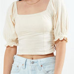 Billabong  Flora Smocked Back Top Ivory M‎ Photo 0