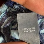 Aerie  AE Womens S Cold Shoulder Tassel Tie Hippie Boho Peasant Top Blue Swirl Photo 6