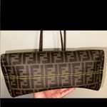 Fendi Zucca Coated Canvas Tote Yellow Interior Photo 10
