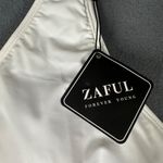 Zaful US 8-10 One Piece Swimdress Swimsuit Color Block V-Neck Wrap Tie Side NWT Photo 3