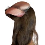 Vintage 50s 60s Rose Mauve Peach Hat With Blue Sapphire Gem Photo 3