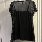 White House | Black Market Beaded Sequin Sheer V-Neck 2-Piece Dress Top-Large Photo 6