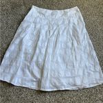 Rafaella  White Textured A-Line Skirt Bridal Bachelorette Party Neutral Summer Photo 3