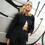 ZARA  Black Denim Overshirt Jacket Photo 1