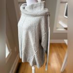 Christopher & Banks  Heather Gray Off the Shoulder Cowlneck Sweater Size Large Photo 1