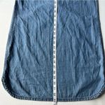 EXPRESS NWT  Chambray Shirt Dress V neck long sleeves collarless medium wash XS Photo 5