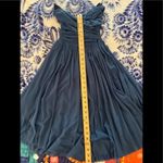 FUZZI XS Dark Blue Strapless Ruched Chiffon Designer Dress Photo 8