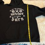 Gildan Witch Hoodie Sweatshirt Wiccan Pagan Occult Pentagram Large Black white Graphic Photo 7