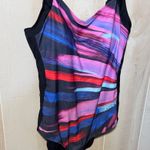 Colorful Striped Women's One Piece Swimsuit Pink Size L Photo 0