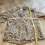 Caslon Leopard Print Button Down Lightweight Casual Utility Jacket M Tan Black Photo 6