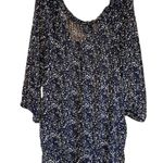 Aerie Woman's Floral Sheer Casual Plus Size Navy Blouse Size XXL Photo 4