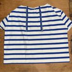 ZARA Woman’s Trafaluc Blue and White Striped Top Size Medium Photo 2