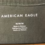 American Eagle  High Neck Crop Tank Top, Logo Band, medium, army green Photo 2