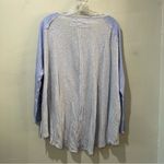We The Free  boho top blue moon combo Size Small Henley New Long Sleeve Photo 8