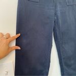 Reformation  Alicia High Rise Straight Leg Button Fly Cargo Pants Navy/Gray Sz 25 Photo 6