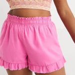 Aerie Pink Ruffle Shorts Photo 0