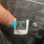 SheIn Black high rise rugged jeans- Size Medium -Tall with bag Photo 3