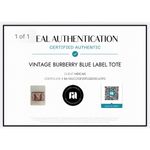 Burberry Vintage Blue Label Tote Hand Bag Nova Check Photo 11