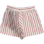 Reformation  Red Stripe Boxer Shorts Women's Size Medium Elastic Waist Button Fly Photo 0