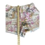 Anthropologie Pilcro Denim High waist cut off shorts XL Pink Floral Photo 2