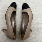 𝅺agl Black Patent Brown Leather Cap Toe Slip On Block Size undefined Photo 0