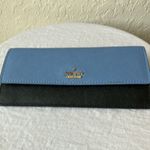 Kate Spade : Blue & Black Wallet - 10 card slots- coin area- Gold tone Photo 10