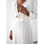 & Other Stories NWT & Other Stories Capsule Floral Jacquard Overlapping V-Neck Midi Maxi Dress Photo 3