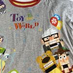 Disney Parks Adult XXL T-Shirt Tee Toy Story Shirt Gray Toy To The World Graphic Photo 3