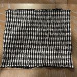 GINGHAM SMOCKED TUBE TOP Black Photo 0