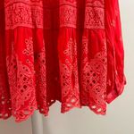 Johnny Was $350 NWOT  Desi Embroidered Floral Red Eyelet Button Shirt Blouse Sz L Photo 5