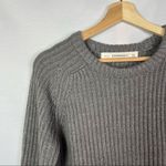 ZARA Knit Gray Long Sleeve Crew Neck Sweater Dress M Photo 3