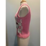 Hello Kitty  Sanrio Pink Checkered sleeveless sweater vest size XSmall Photo 3