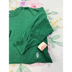 Free People Green Relaxed Fit Long xs Sleeve Cropped Raw Hem Tunic Top Photo 5