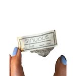 Sinuous Beige Cowl Wide Neck Long Sleeve Split Sides Knit Sweater Women Sz S Photo 6