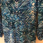 Forever 21 Blue and White Patterned long sleeve romper Photo 5