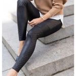 Spanx Quilted Faux Leather Leggings in Black Moto Pants Size Small Photo 0