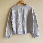 J.Crew Metallic Silver Shimmer Sweatshirt Top Womens Size M Hoodie Long Sleeve Photo 4