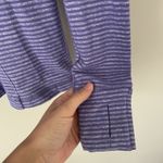 Lululemon Size 6 Purple Striped Ruffle Run Your Heart Out Pullover Long Sleeve Photo 1
