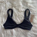 SKIMS Swim Plunge Bikini Top Onyx Size Medium Photo 2