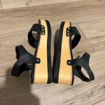 Steve Madden Dominica Black studded Leather Platform Sandals Black Wood size 7.5 Photo 3