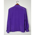 Josephine Chaus Vintage 90s Women Retro Royal Purple Secretary Blouse Size 12 Josephine Photo 4