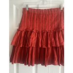 Sundry  3 Womens Large Red Tiered Skirt Boho Photo 1