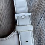 Nine West Vintage Leather Crossbody Bag Purse Ivory Cream Smooth Pebbled Flat Photo 12