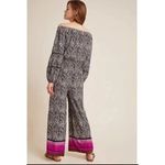 Anthropologie Bl^nk London Animal Print Wide Leg Jumpsuit Off Shoulder Large Photo 1